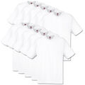 5er / 10er FRUIT OF THE LOOM T-SHIRT ORIGINAL WEISS HERREN SHIRT - S M L XL XXL