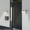 Außenwandlampe Haustürleuchte Fassadenlampe LED Edelstahl Gartenlampe 2er Set
