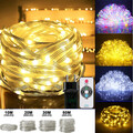 100-1000 LED Lichterkette strom warmweiß Innen Außen Weihnachten Beleuchtung