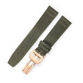 Premium Echtleder Futter Canvas Uhr Band Straps Herren 20 21 22mm Fit IWC