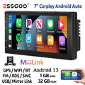 Android 13 7" Autoradio 1+32G 2 DIN Kam+ Carplay USB GPS Navi FM SWC Mirror Link