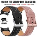 Leder Armband Quick Fit Für Samsung Galaxy Watch 4 5 6 Classic 43 47mm 7 40 44mm