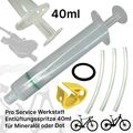 Pro Service Fahrrad Werkstatt MTB Entlüftungs Spritze Set 40ml Mineralöl DOT