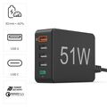 Hama Schnellladegerät Ladestation 5-fach (4x USB-A, 1x USB-C) 51W Quick Charge