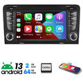 7" Android 13 Autoradio Carplay GPS Navi Wifi 2+64GB für Audi A3 S3 RS3 8P1 8PA