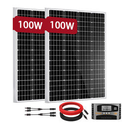 200W 12V Solarmodul Kit Monokristallines Solarpanel PV Panel für Wohnwagen Haus