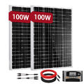 200W 12V Solarmodul Kit Monokristallines Solarpanel PV Panel für Wohnwagen Haus