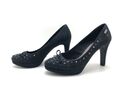 S.Oliver Damen Pumps Gr. 41 High Heels Absatzschuhe Blockabsatz Komfort Schwarz