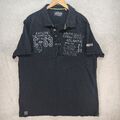 Camp David Poloshirt Herren Polohemd Gr. XXXL Schwarz Kurzarm Outdoor Baumwolle