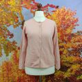 Lochmere Pure Cashmere Rosa 100% Kaschmir Strickjacke. UK Damen Gr. Medium