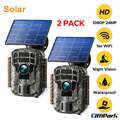 2* Solar mini 24MP Wildkamera Überwachungskamera 1080P HD Jagdkamera Fotofalle