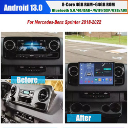 Für Mercedes-Benz Sprinter 2018-2022 Android 13.0 Autoradio GPS NAVI BT 4+64GB