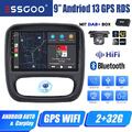 DAB+ Android 13 CarPlay Autoradio GPS Navi +KAM Für Opel Vivaro B Renault Trafic