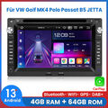 7" Android 13 64GB Autoradio GPS Navi DAB+ Für VW Golf MK4 Polo Passat B5 JETTA