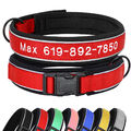 Hundehalsband Bestickt mit Name Telefonnummer Personalisiert Reflektierend S-XL