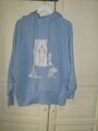 Hoodie - Kapuzen - Sweat - Gr 40 - 42 - Hellblau mit Print