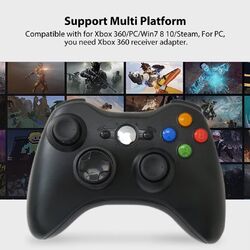Wireless Controller Für Microsoft Xbox 360 PC Windows 11 10 8 7 Gamepad Schwarz