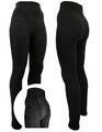 2x Damen Winter THERMO LEGGINGS schwarz Teddyfutter EXTRA WARM hohes Hosenteil