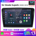 Android 13 Autoradio GPS Für Skoda Superb II 2008-2013 8-Kern 4+64GB CarPlay SWC