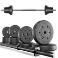 Trex Sport Langhantel Set 28 kg Hantelset mit Langhantelstange 150 cm