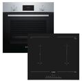 Herdset Bosch Backofen EcoClean mit Induktionskochfeld PowerBoost - autark, 60cm