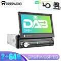 DAB+ Autoradio 1Din 7" Android 13 Mit Kamera GPS Navi CarPlay Wifi Bluetooth 64G