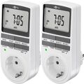 2* Digitale Zeitschaltuhr Steckdosen Timer 24Std Wochenzeitschaltuhr IP20 3680W