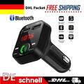 FM Transmitter KFZ Bluetooth 5.0 Dual USB Auto Ladegerät für Handy Radio Adapter