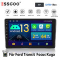 DAB+ 64G Android 13 Autoradio KAM GPS Für Ford Transit Focus C S-Max Kuga Mondeo