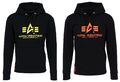 ALPHA INDUSTRIES BASIC HOODY NEON PRINT Herren Kapuzenpullover