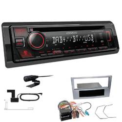 Kenwood KDC-BT450DAB Autoradio DAB BT Set für Opel Astra H Twin Top matt chrom