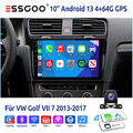 Autoradio Android 13 4+64G 10" Carplay Für VW Golf VII MK7 2013-2017 KAM GPS RDS