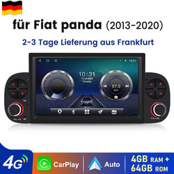 4+64G 7"Android 13 Autoradio Carplay Für Fiat Panda 13-2020 GPS Navi WIFI 4G DAB