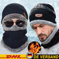 Wintermütze Strickmütze Warme Beanie Winter Mütze und Schal Damen und Herren DHL