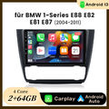 9" Android 13 Für BMW 1er E81 E82 E87 E88 2004-2011 Autoradio BT DAB CarPlay 64G
