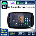 4G 9'' Android13 Autoradio GPS Navi WIFI DAB BT Für Mercedes Benz Smart 6+128GB