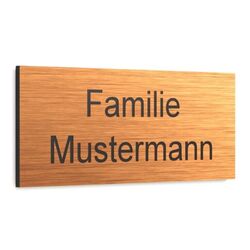 Namensschild Briefkastenschild Klingelschild Türschild mit Gravur selbstklebend