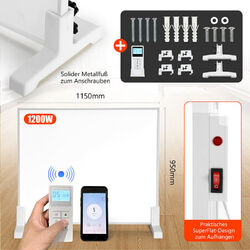 Infrarotheizung für 15-20m2 Heizung Thermostat Luftkonvektion 980/1200 Watt