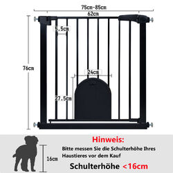 Treppenschutzgitter Türgitter 75-115cm Türschutzgitter Hundegitter Ohne Bohren