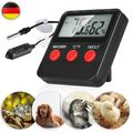 DIGITAL THERMOMETER-HYGROMETER MIT FERNFÜHLER MIN MAX INNEN AUSSEN FÜR TERRARIUM