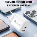 20W Schnellladegerät Netzteil Typ A & Power USB-C Adapter Dual Ports für iPhone