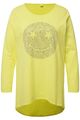 Angel of Style Damen große Größen Longshirt oversized Smiley V Ausschnitt