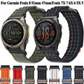 Nylon Quick Fit Armband Für Garmin Fenix E 8 47/51mm 7 7X 6 6X Pro 5 5X/Enduro 3