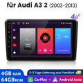 4+64G Carplay GPS BT SWC 4G WIFI Für Audi A3 8P 2003-2013 Autoradio 8kern 4G DAB