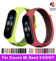 Nylon Ersatz Armband für Xiaomi Mi Band 4 5 6 7 Sport Fitness Klettverschluss