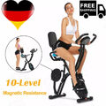 2 in 1 Heimtrainer Fahrrad Ergometer Klappbar Fitnessbike Indoor Cycling X-bike