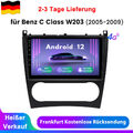 Für Benz C class W203 05-2009 Carplay Android 12 Autoradio GPS Navi WIFI 4G SWC