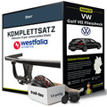 Anhängerkupplung WESTFALIA starr für VW Golf VII Fliessheck +E-Satz Kit (AHK+ES)