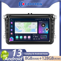 8-Kern 8+128GB Android 13 Carplay Autoradio Für VW Touran Tiguan Golf 5 6 Passat