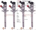 0445110297  9662002680 Injektor 4x Bosch Citroen C2 C3 C4 C5 Berlingo 1.6 HDi